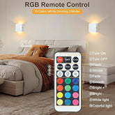 2 Packs Dimmable Battery Operated LED Wall Sconce With Remote 6W